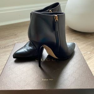 Authentic Gucci black leather bootie